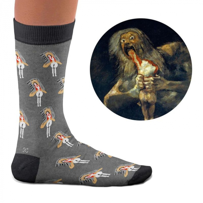 Socken Kunstwerke - Goya "Saturn verschlingt seinen Sohn"